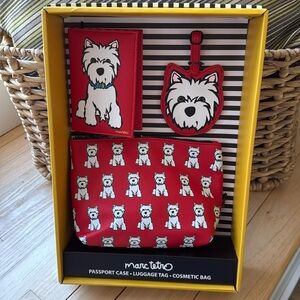 Marc Tetro cosmetic bag, luggage tag and passport holder